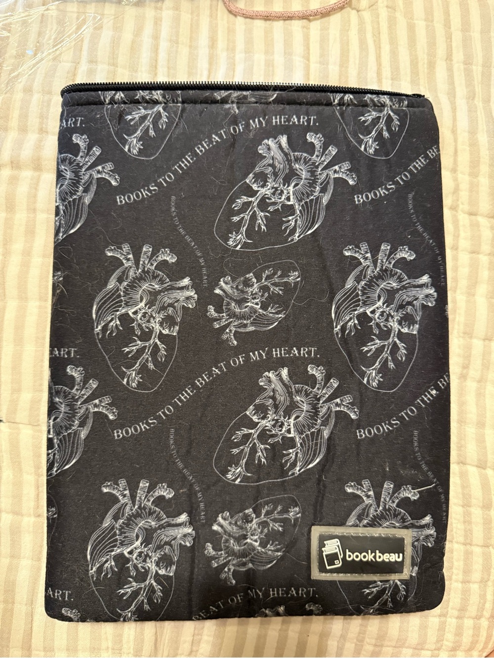 Black Anatomical Heart Book Sleeve